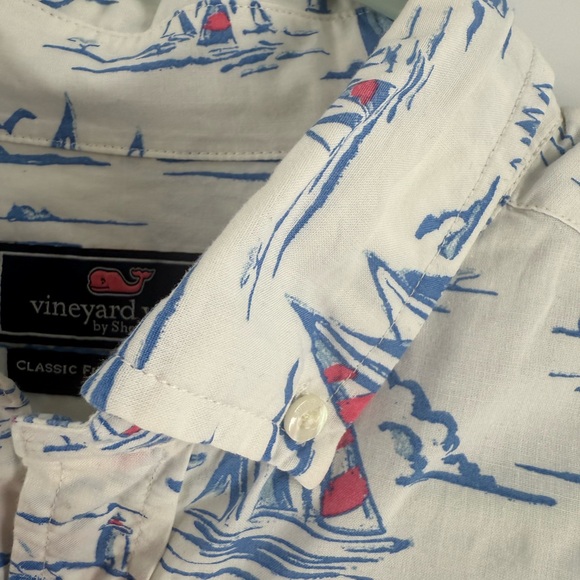 Vineyard vines men’s classic fit printed Murray shirt short sleeve size S - Picture 8 of 12